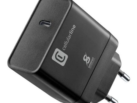 Carregador Cellularline Dual Super Fast Charger USB-C 45W For Discount